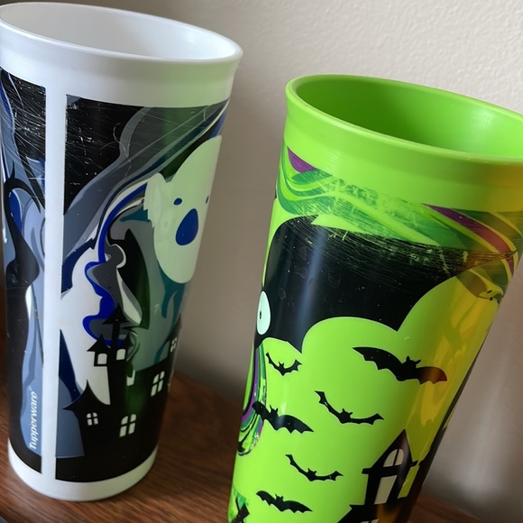Bundle of 7 Tupperware tumblers Halloween kaliope fiesta spooky spectacular - Picture 5 of 7